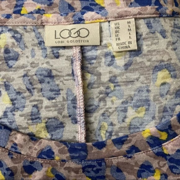 LOGO by Lori Goldstein leopard print Tank Top M - Picture 4 of 6